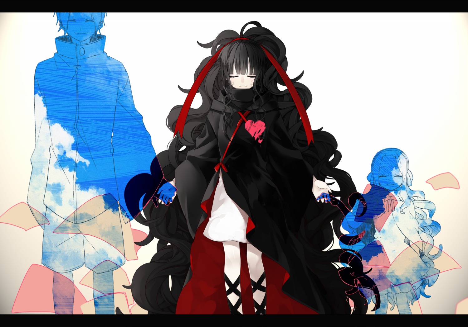 azami_(kagerou_project), kagerou_project, mekakucity_actors, pineapple, shion_(kagerou_project), tsukihiko_(kagerou_project)