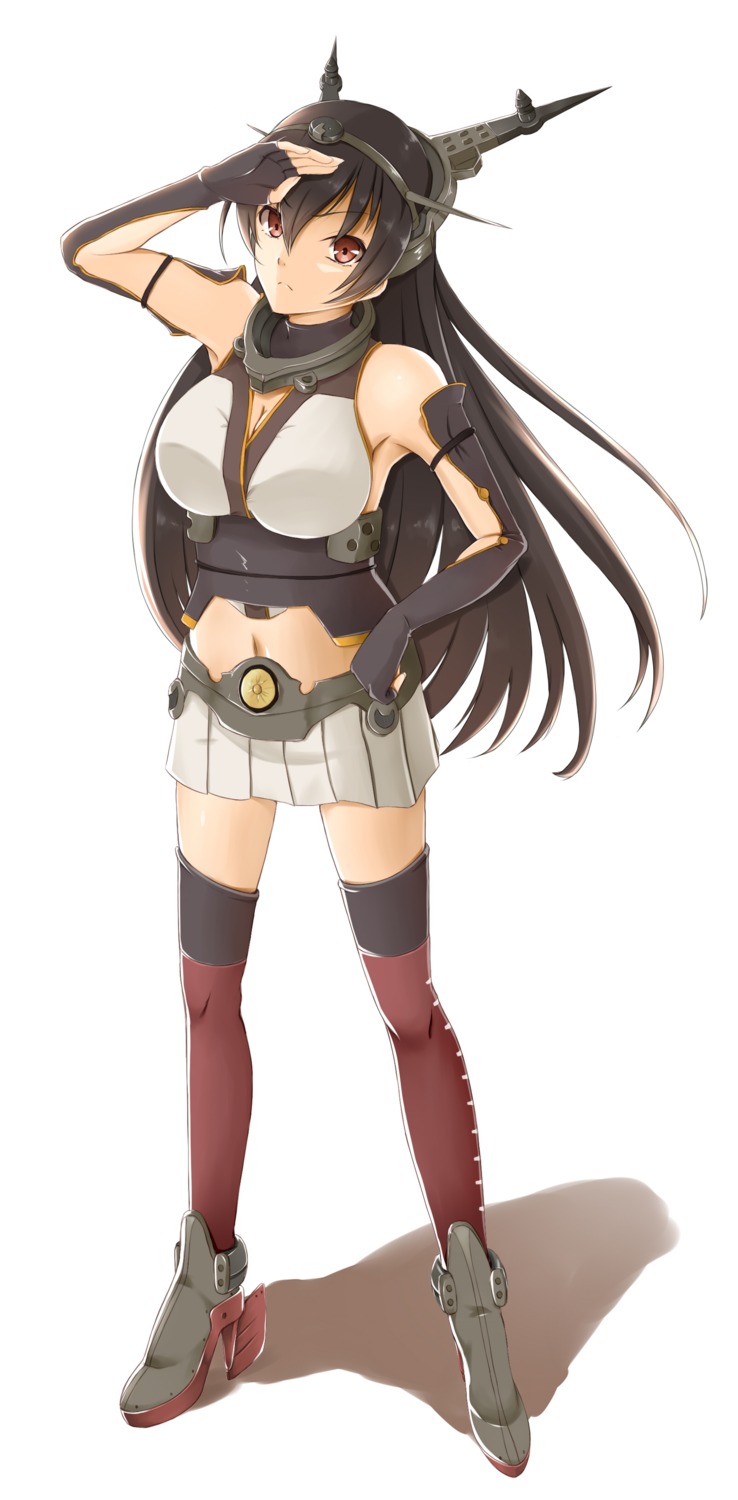 centon, kantai_collection, nagato_(kancolle), thighhighs
