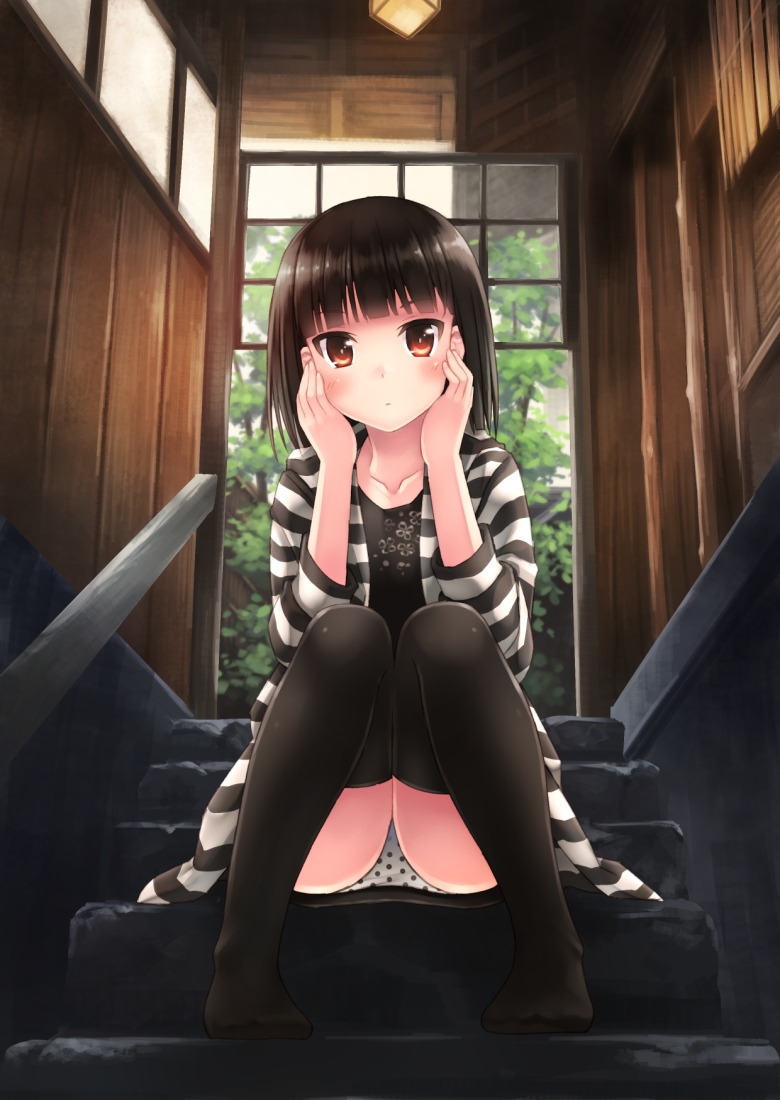 kouno_hikaru, pantsu, thighhighs