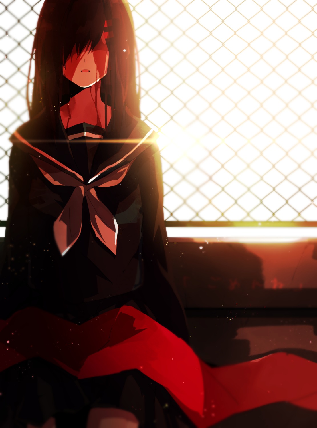 blood, kagerou_project, mikanururu, seifuku, tateyama_ayano