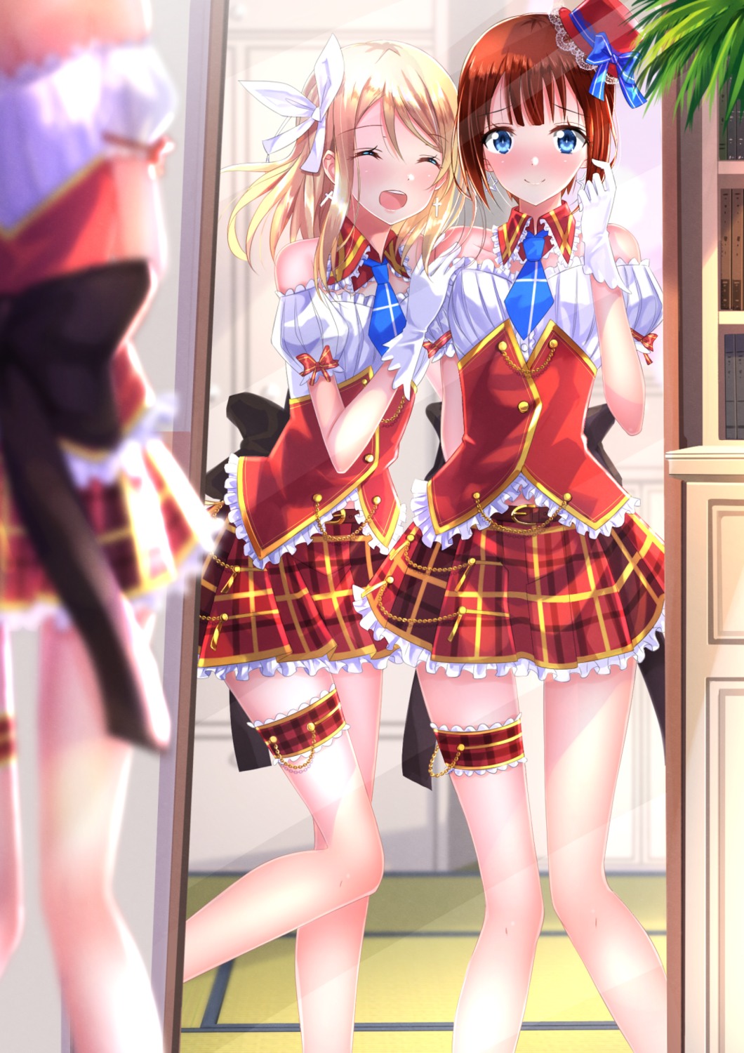 ayase_arisa, garter, kousaka_yukiho, love_live!, love_live!_(series), swordsouls, uniform