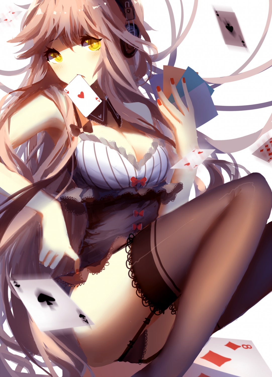 headphones, pantsu, prophet_heart, stockings, thighhighs