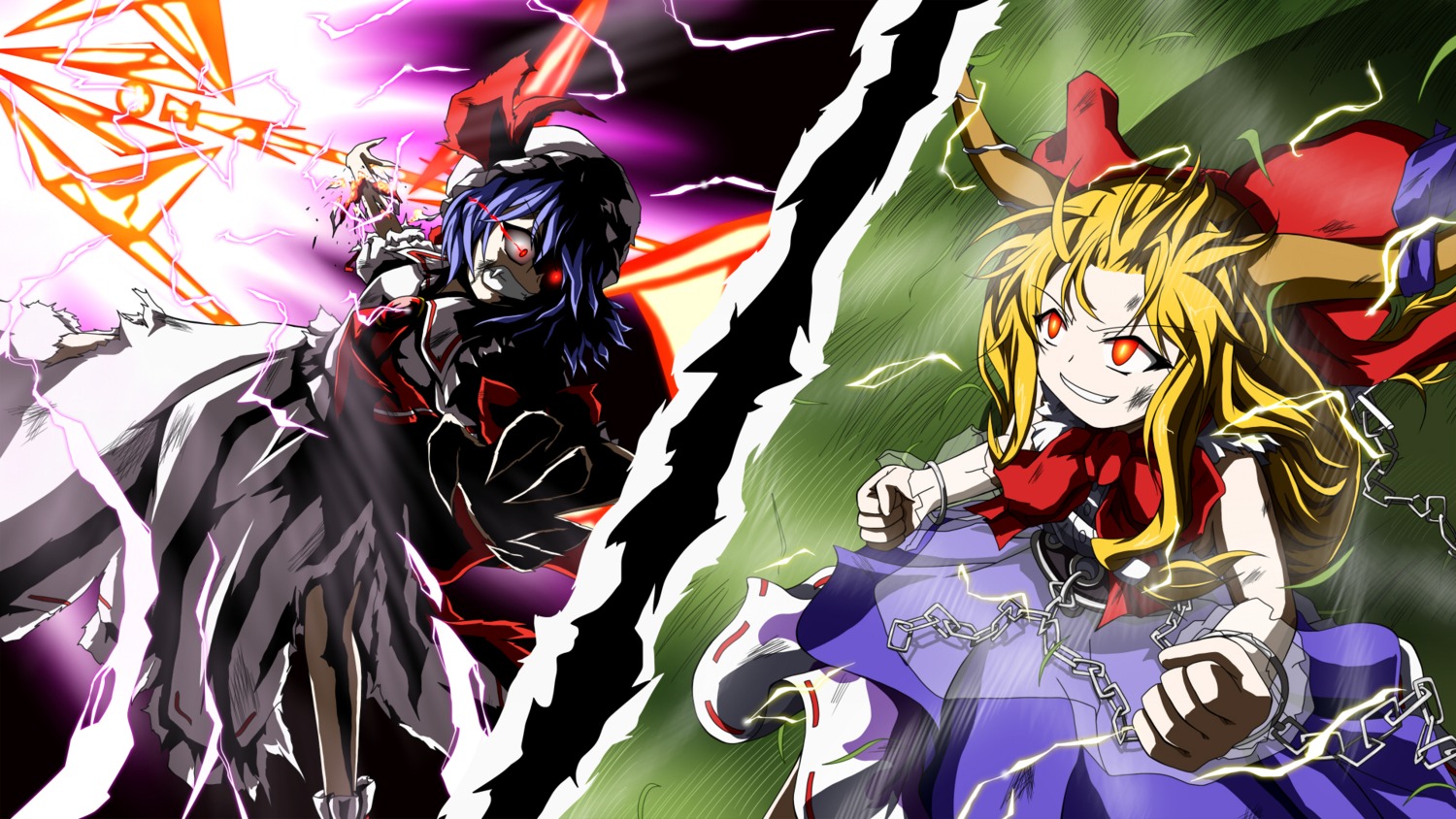ibuki_suika, remilia_scarlet, ten'yoku, touhou