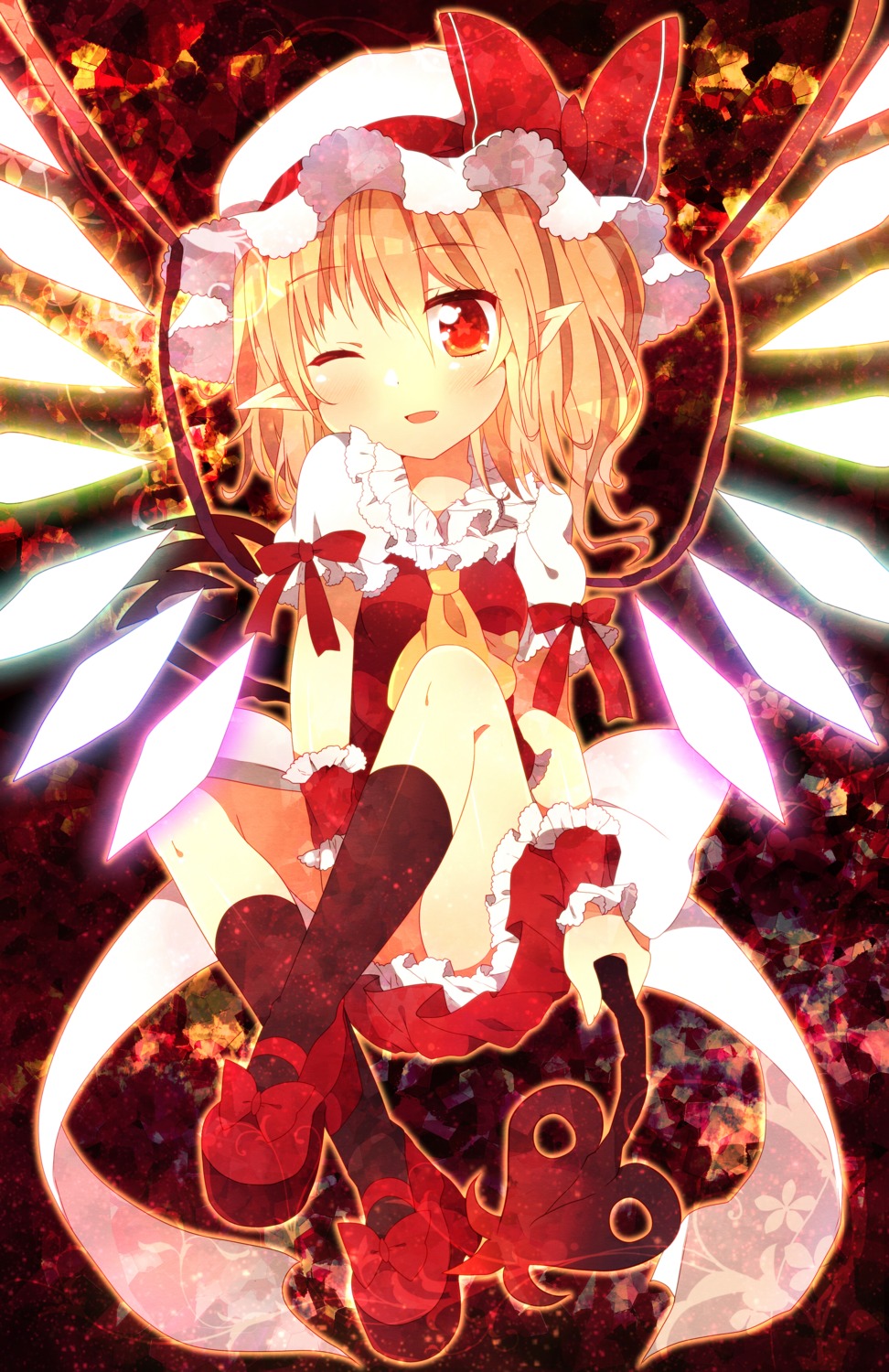 flandre_scarlet, pointy_ears, ranhana, touhou, wings