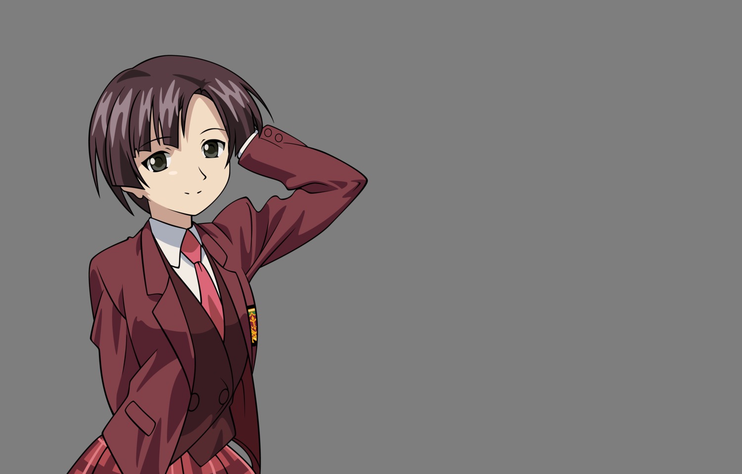 kugimiya_madoka, mahou_sensei_negima, seifuku, transparent_png, vector_trace
