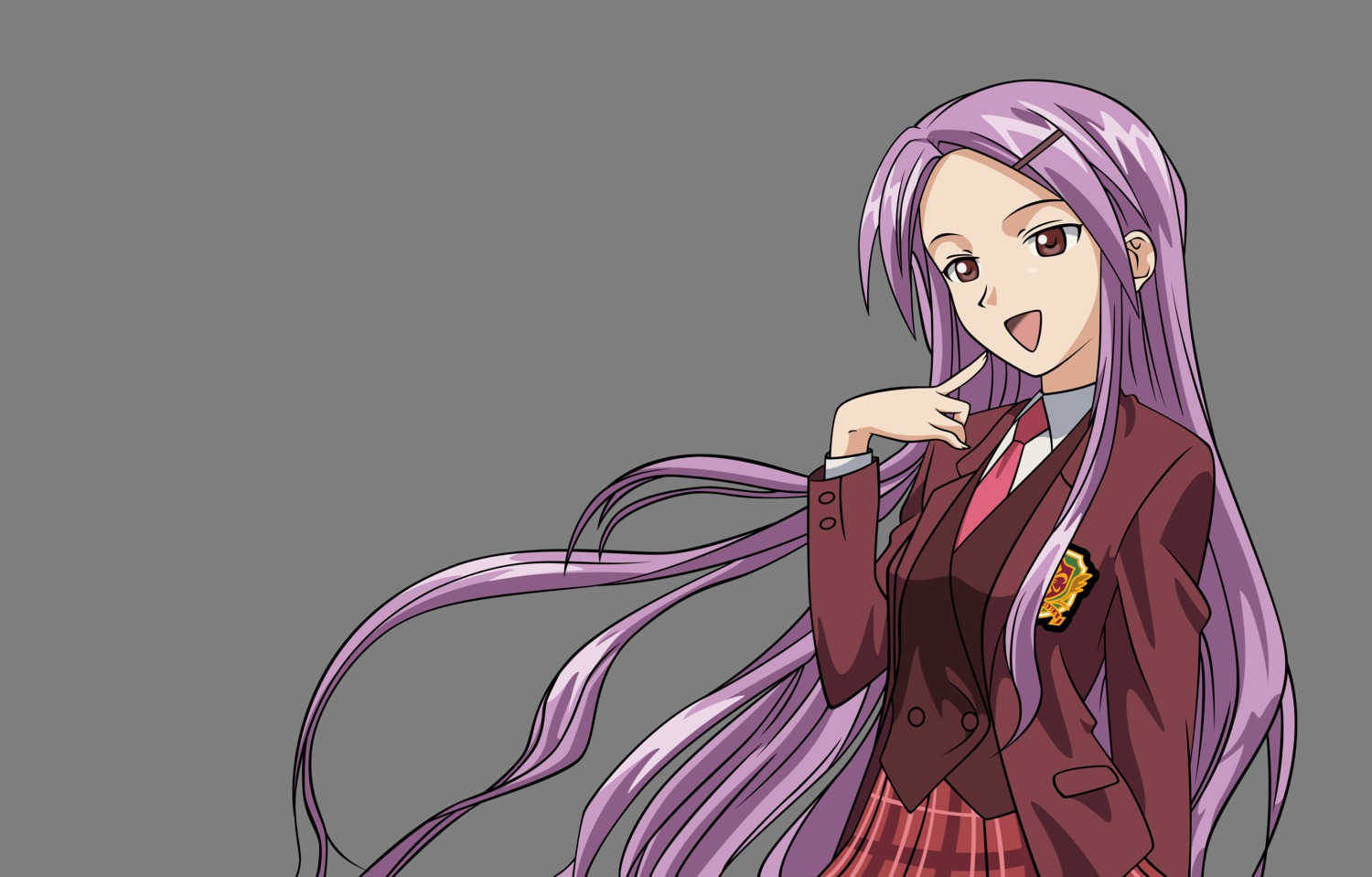 kakizaki_misa, mahou_sensei_negima, seifuku, transparent_png, vector_trace