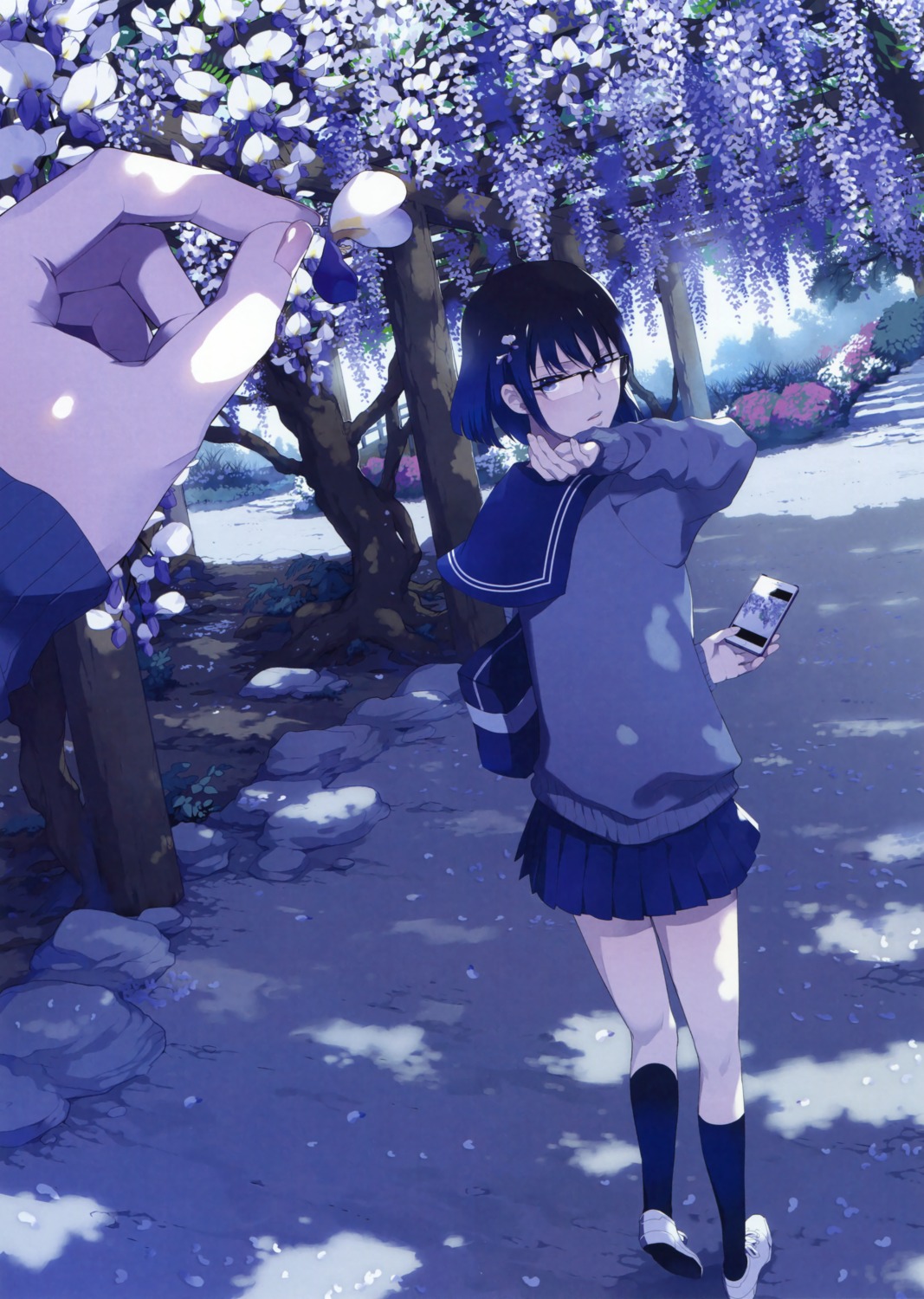 megane, seifuku, yuikawa_kazuno