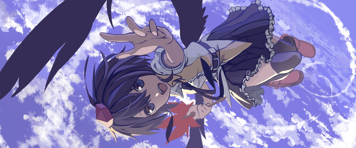 seu_kaname, shameimaru_aya, thighhighs, touhou, wings