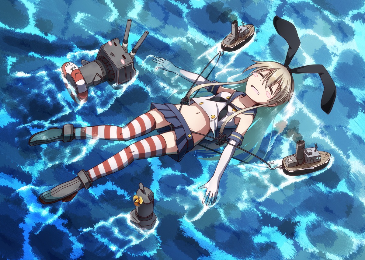 kantai_collection, rensouhou-chan, shimakaze_(kancolle), thighhighs, thong, tri