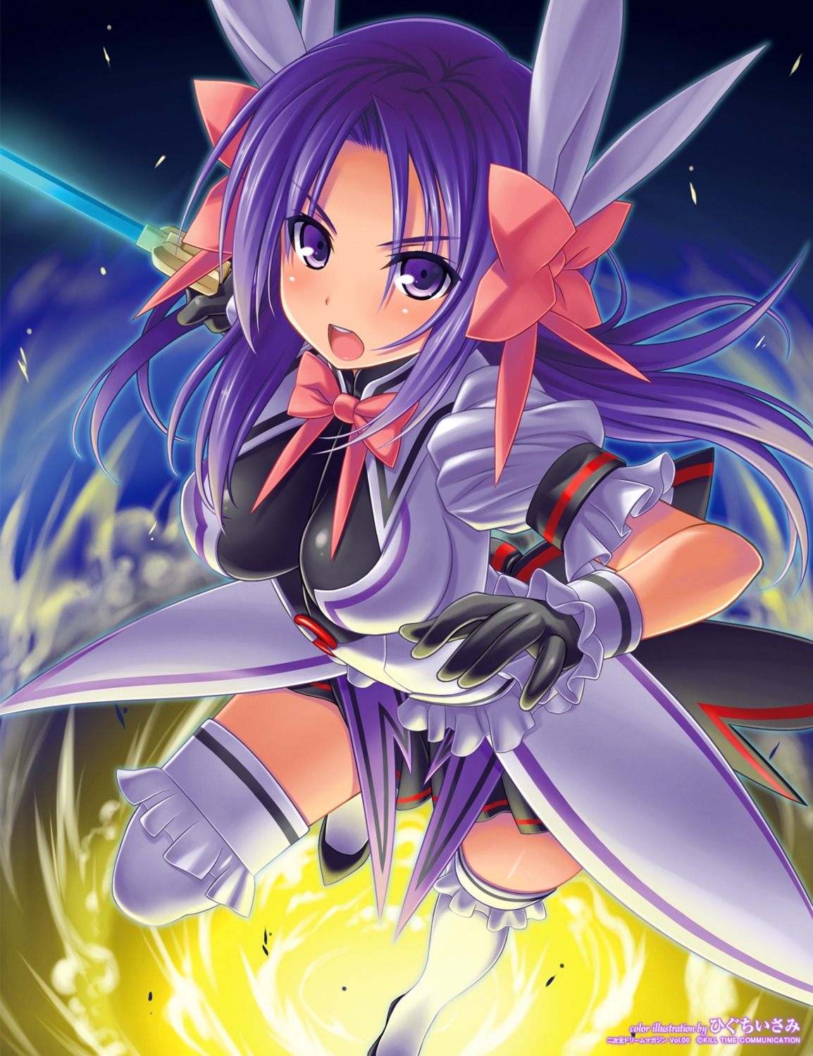 higuchi_isami, sword, thighhighs