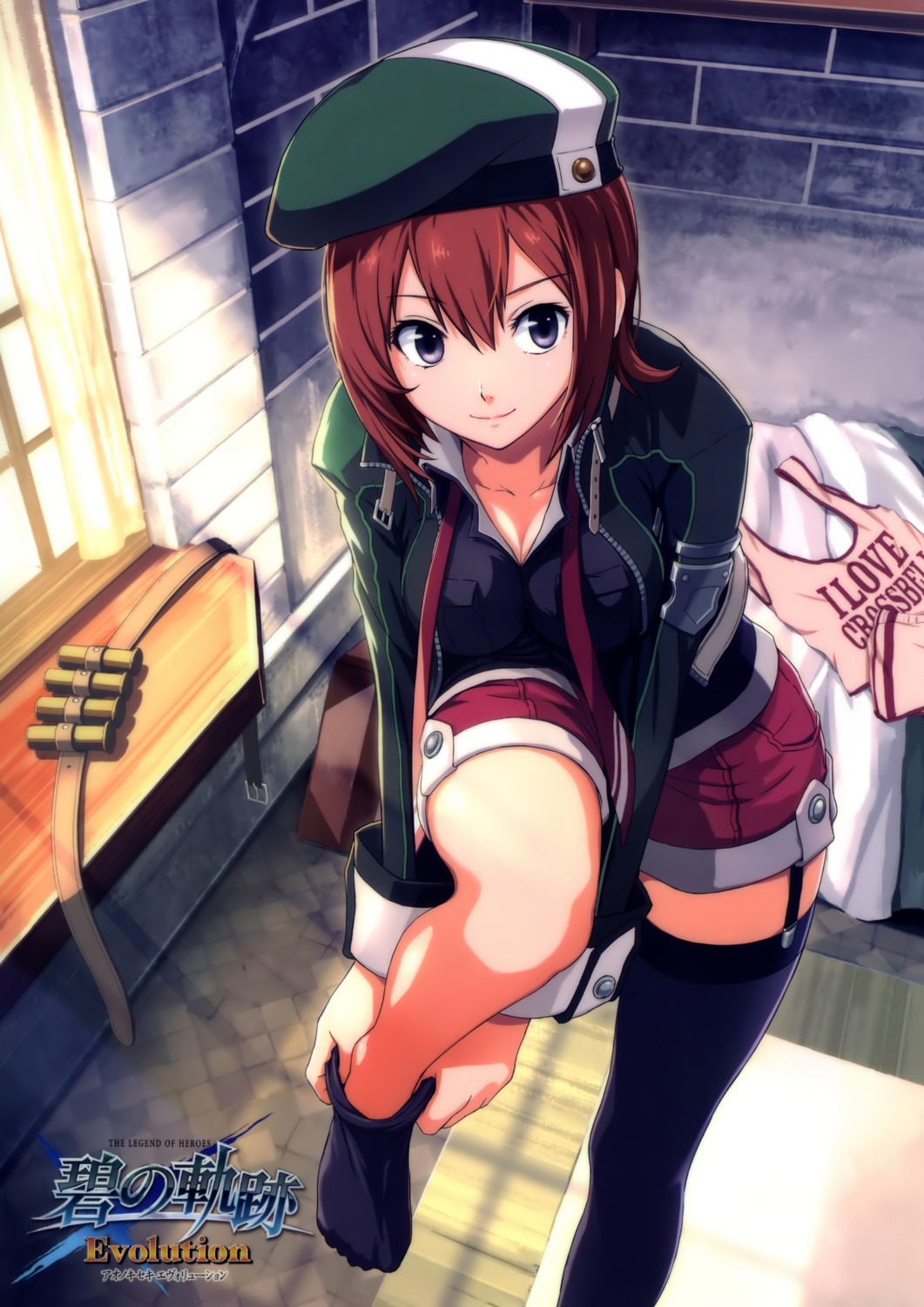 cleavage, eiyuu_densetsu, eiyuu_densetsu:_ao_no_kiseki, eiyuu_densetsu:_zero_no_kiseki, falcom, noel_seeker, stockings, thighhighs, undressing