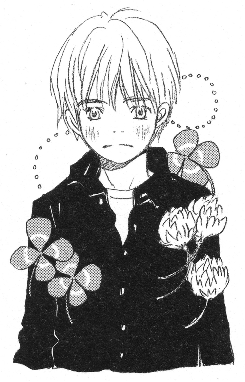 honey_and_clover, monochrome, takemoto_yuuta, umino_chica