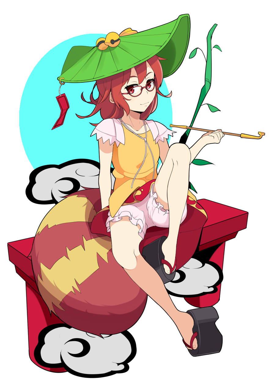 bloomers, futatsuiwa_mamizou, haseneko, megane, tail, touhou