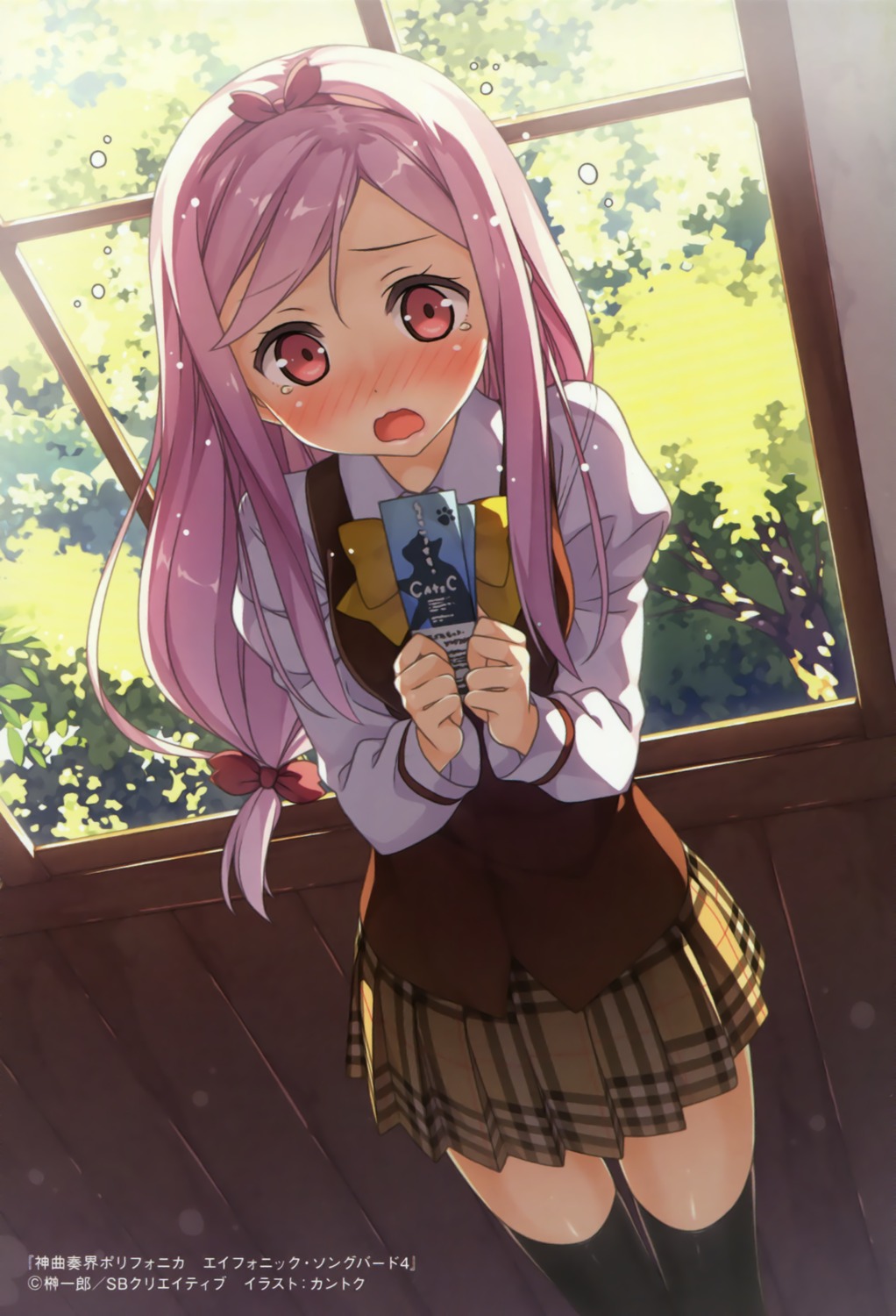 kantoku, kugiri_cornelia, seifuku, shinkyoku_soukai_polyphonica, shinkyoku_soukai_polyphonica_aphonic_songbird, thighhighs