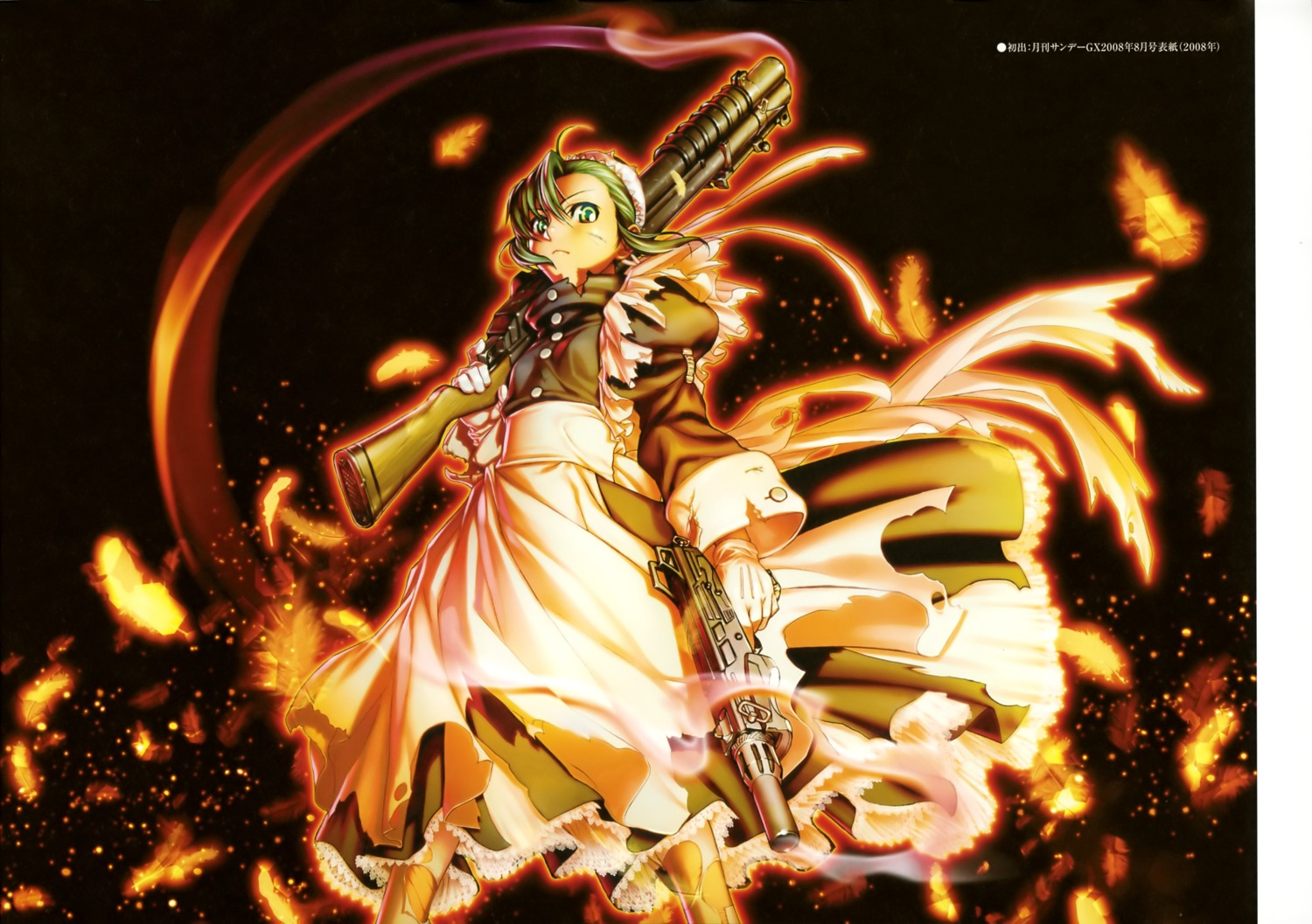 black_lagoon, fabiola_iglesias, gun, hiroe_rei, maid