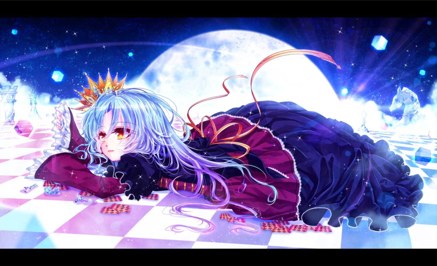 dress, mokoppe, no_game_no_life, shiro_(no_game_no_life)