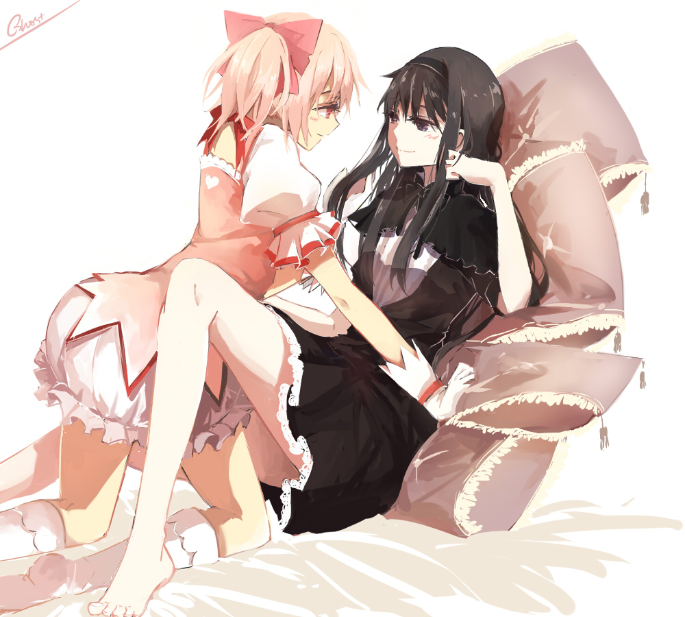 akemi_homura, dress, ghost, kaname_madoka, mahou_shoujo_madoka_magica