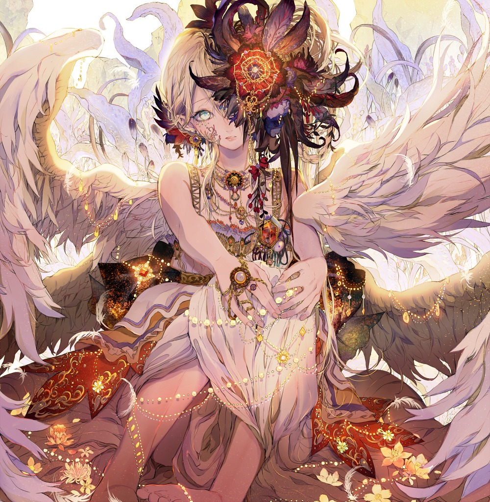 dress, tsukioka_tsukiho, wings