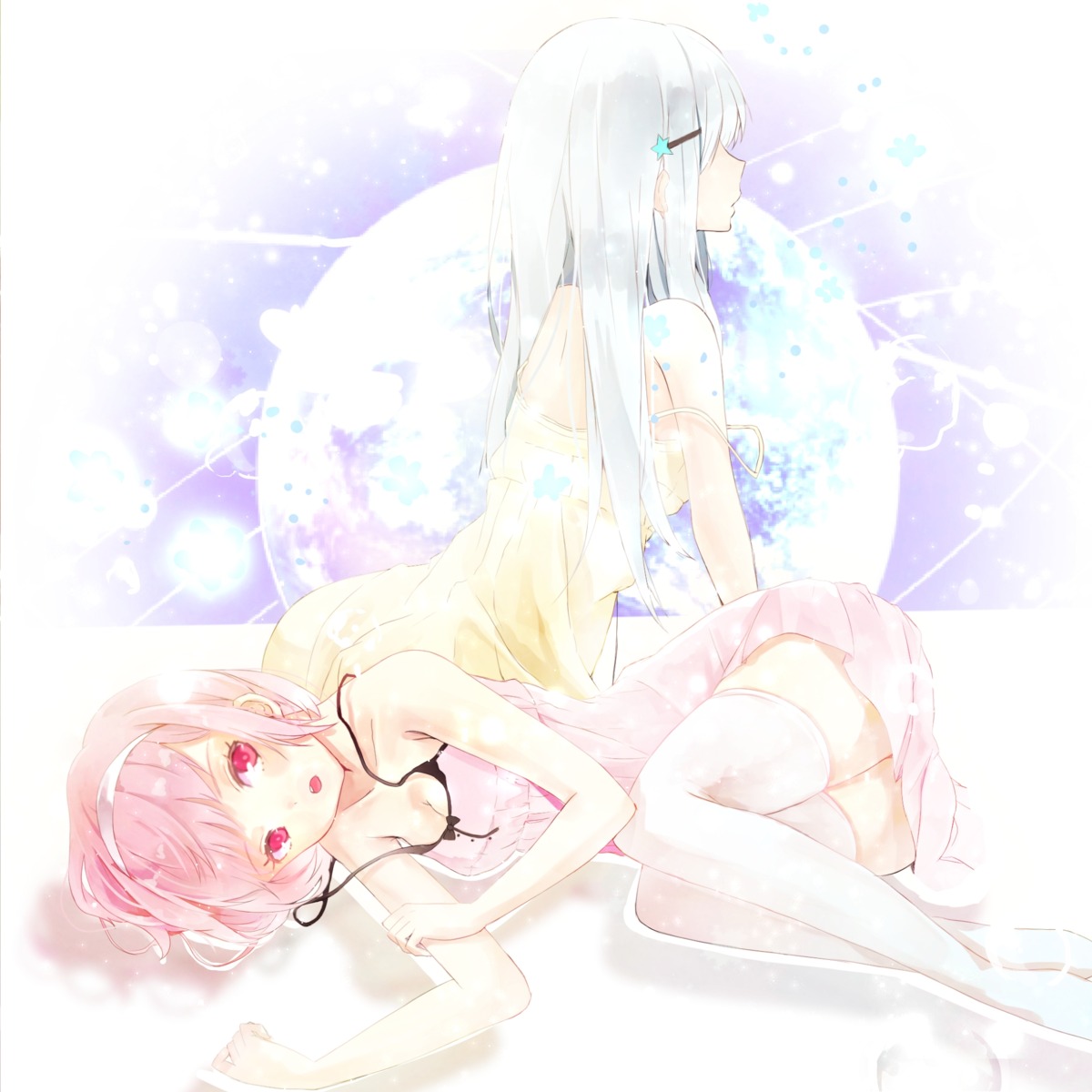 cleavage, reio_reio, thighhighs