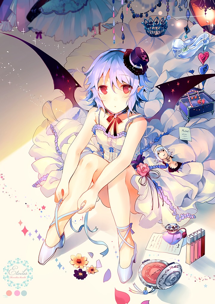 dress, heels, kirero, remilia_scarlet, touhou, wings