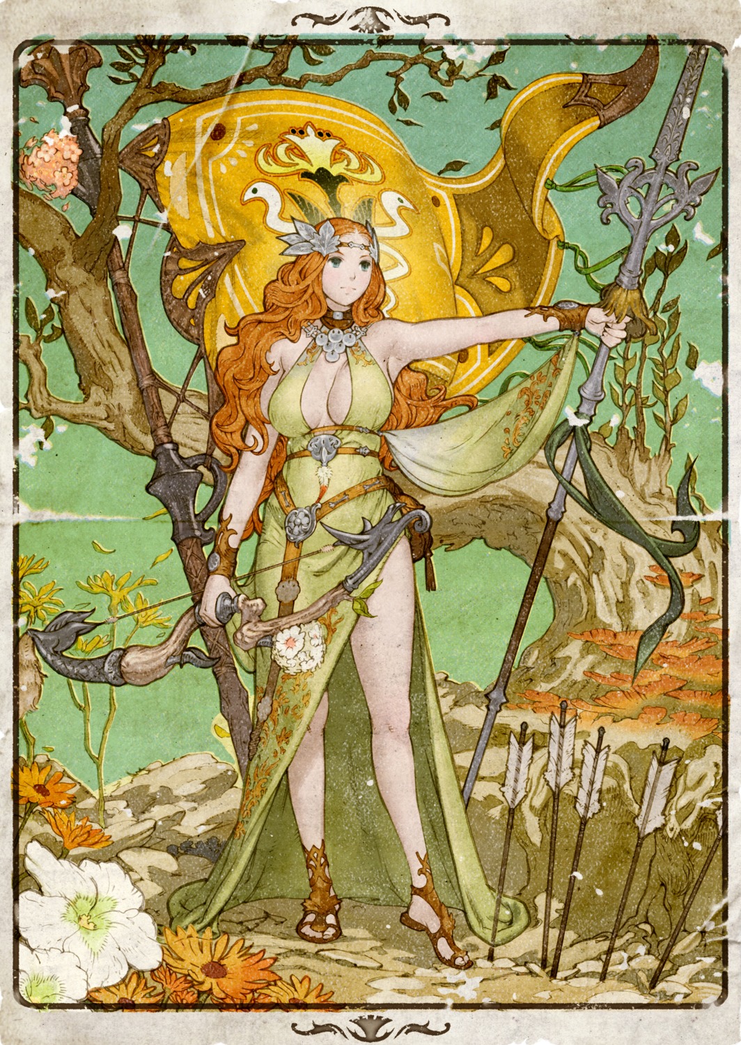 dress, final_fantasy, final_fantasy_xiv, nophica, weapon, yoshida_akihiko