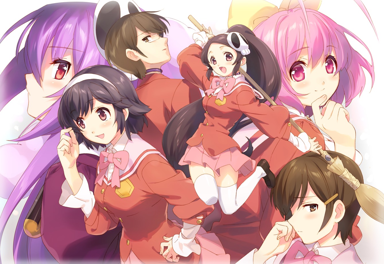 elsea_de_lute_irma, haqua_du_lot_herminium, kami_nomi_zo_shiru_sekai, katsuragi_keima, kosaka_chihiro, nakagawa_kanon, takahara_ayumi, thighhighs