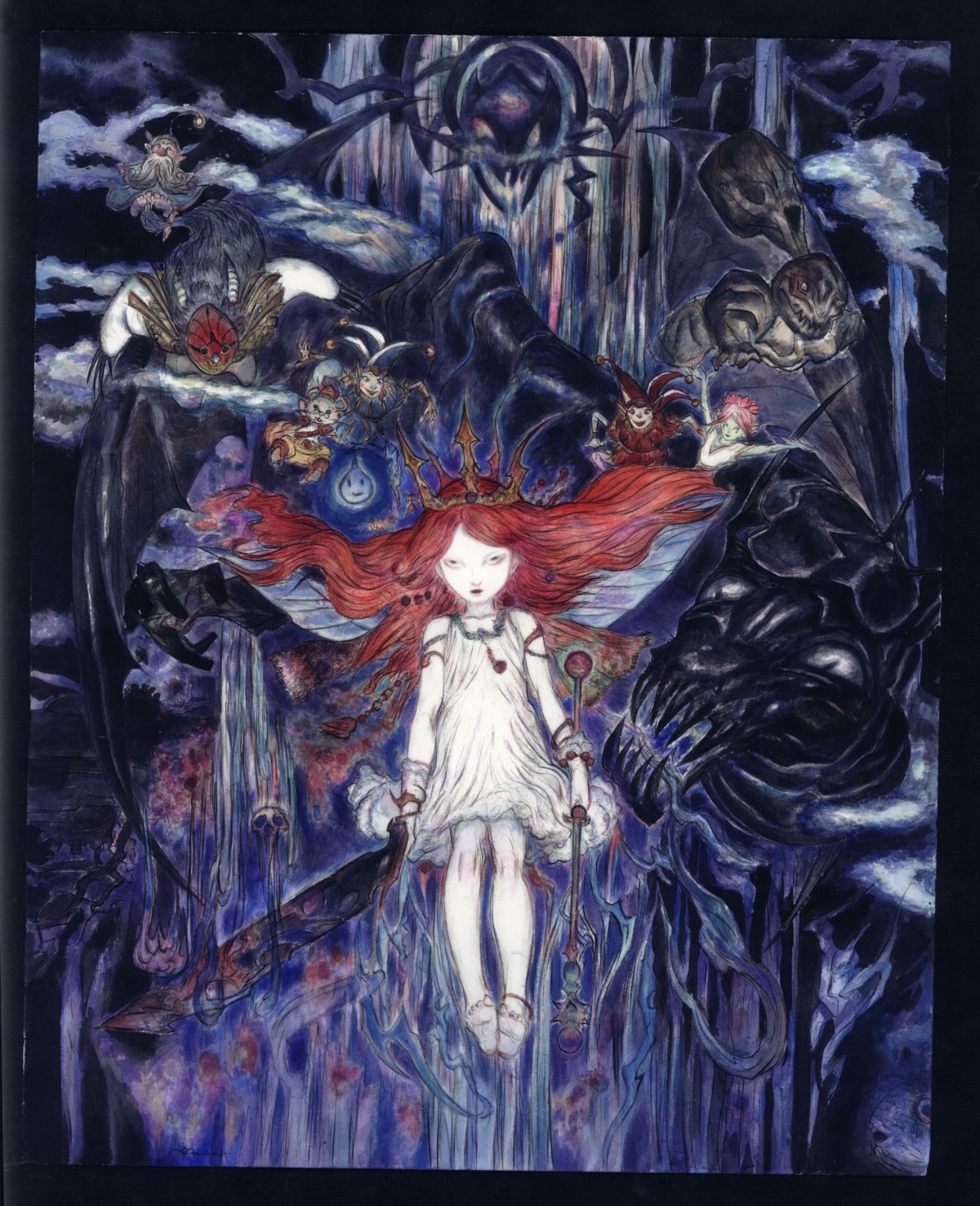 amano_yoshitaka, aurora_(child_of_light), child_of_light, scanning_dust