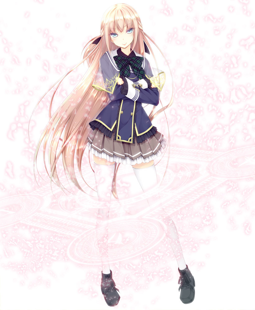 isoshima_kurumi, luna_lia, mahou_sensou, seifuku, thighhighs