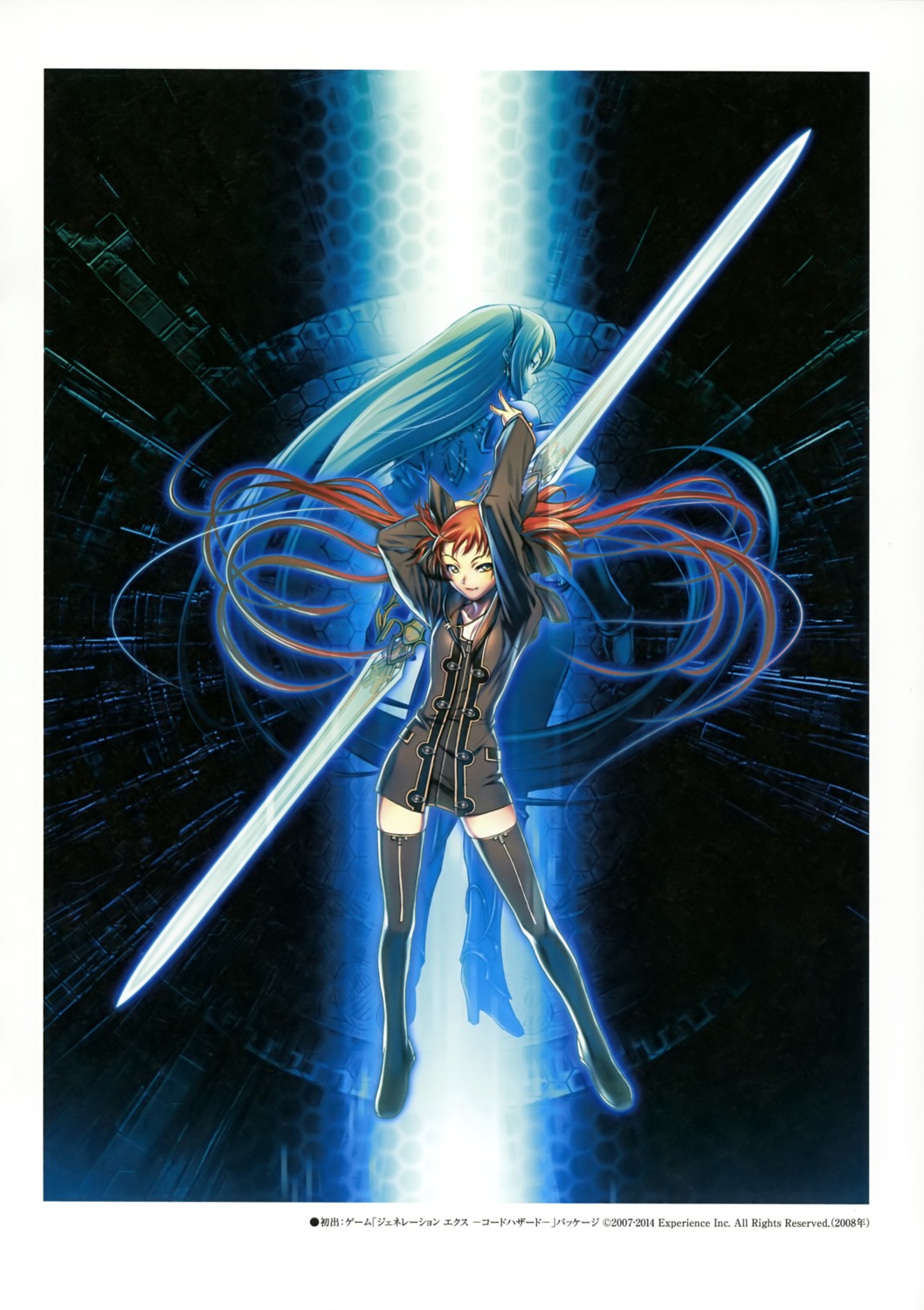 generation_xth, hiroe_rei, sword, weapon