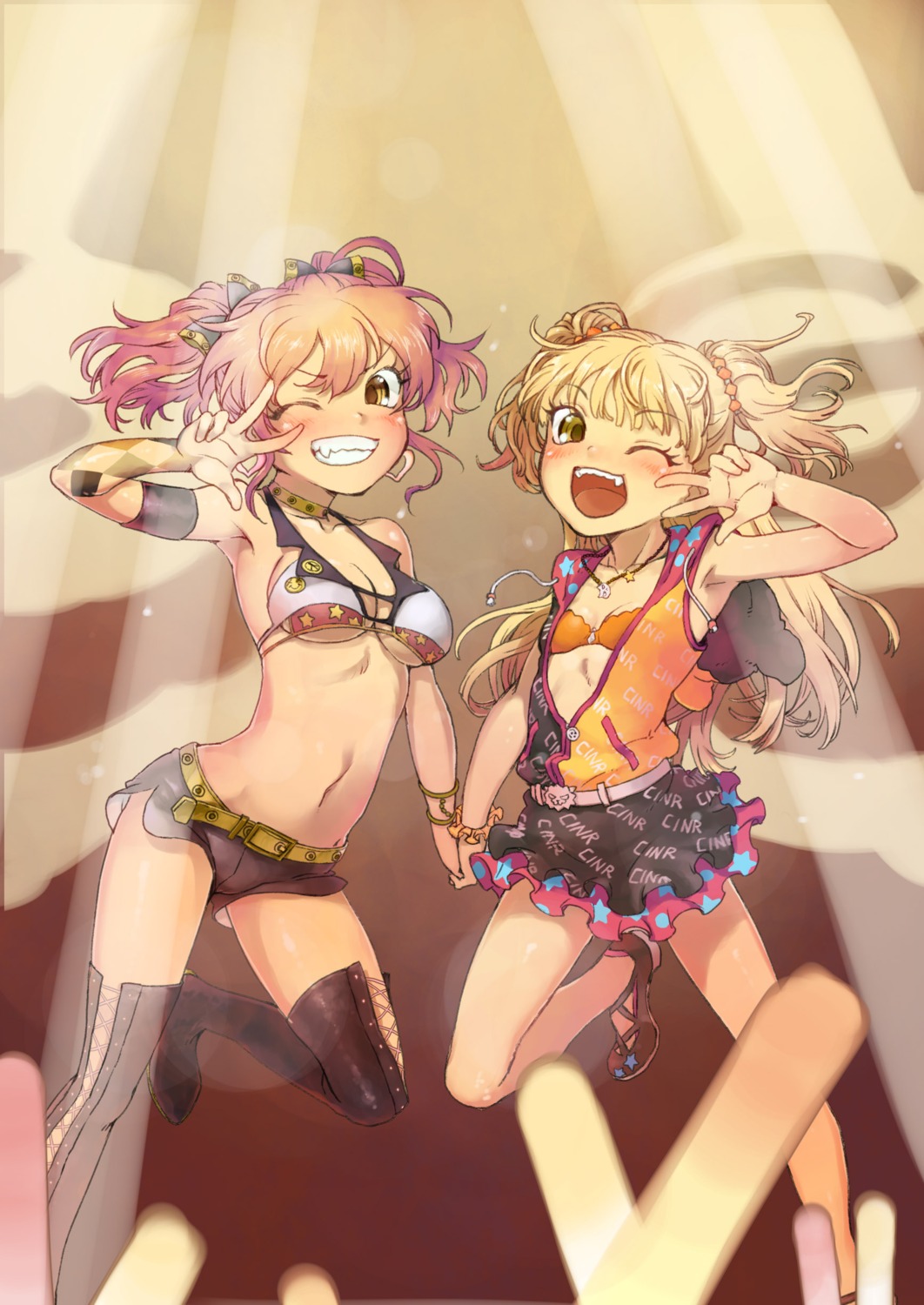 jougasaki_mika, jougasaki_rika, nametake, the_idolm@ster, the_idolm@ster_cinderella_girls, the_idolm@ster_cinderella_girls_starlight_stage