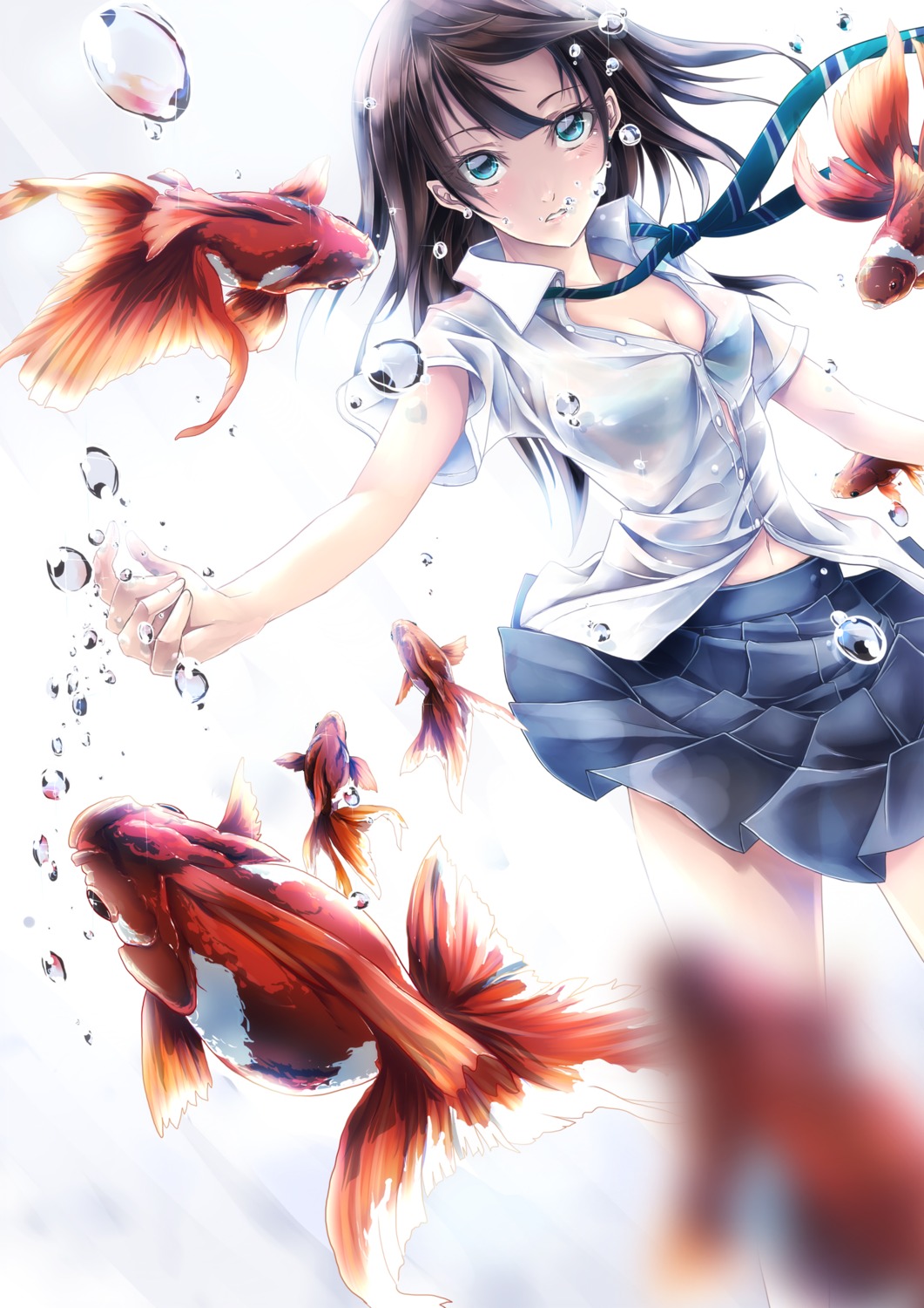 cleavage, kito_bn, seifuku