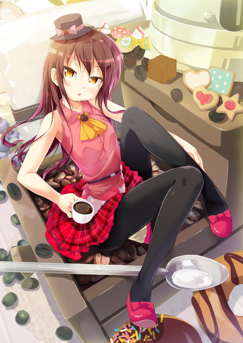 cafe-chan_to_break_time, cafe_(cafe-chan_to_break_time), pantyhose, porurin