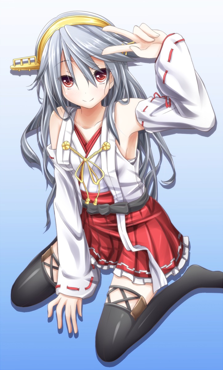 evandragon, haruna_(kancolle), kantai_collection, thighhighs