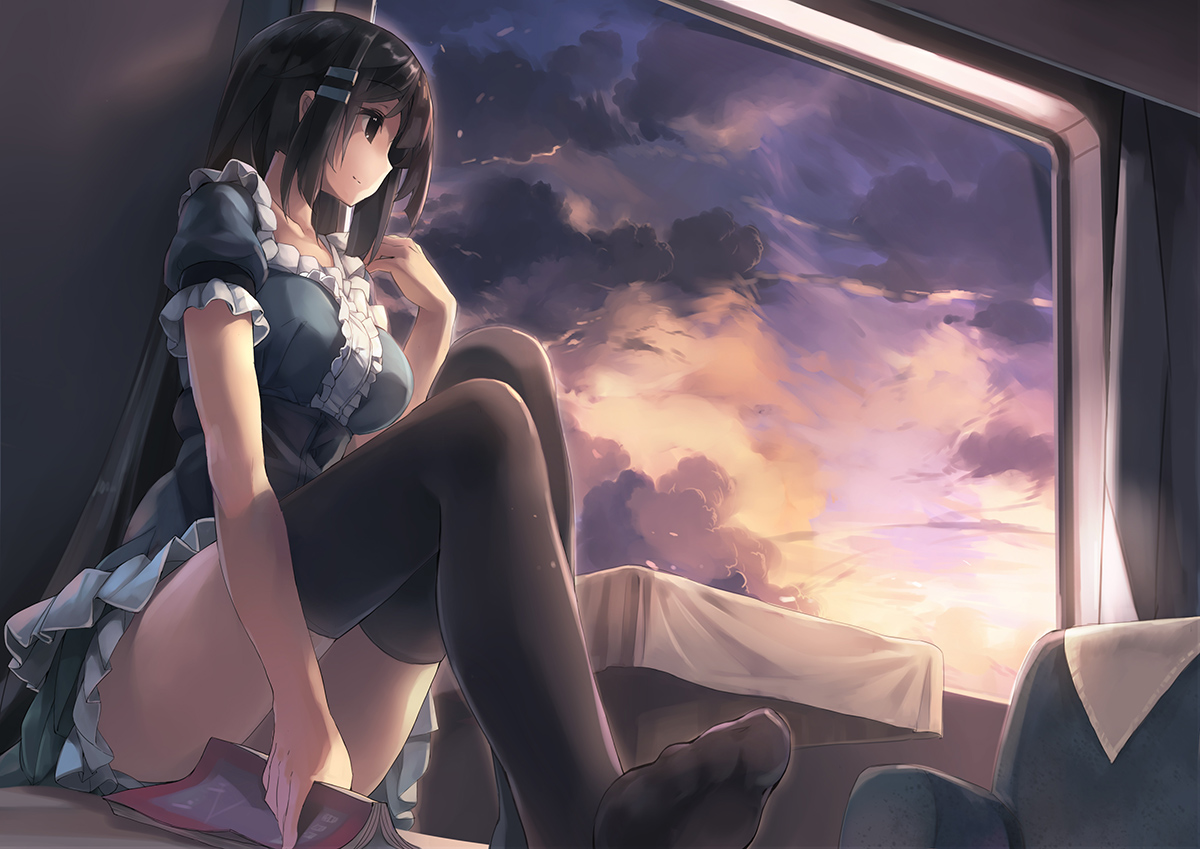 dress, huanxiang_huifeng, thighhighs