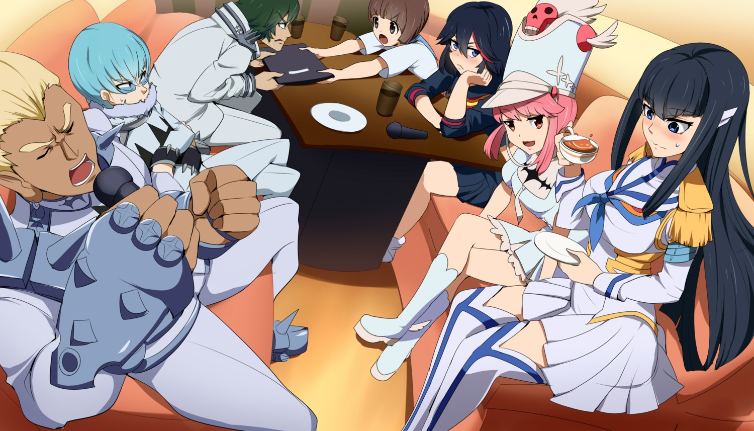gamagoori_ira, inumuta_houka, jakuzure_nonon, kill_la_kill, kiryuuin_satsuki, mankanshoku_mako, matoi_ryuuko, sanageyama_uzu