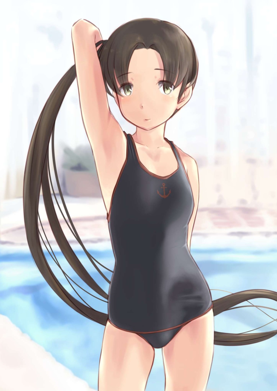 ayanami_(kancolle), kantai_collection, school_swimsuit, swimsuits, wa_(genryusui)