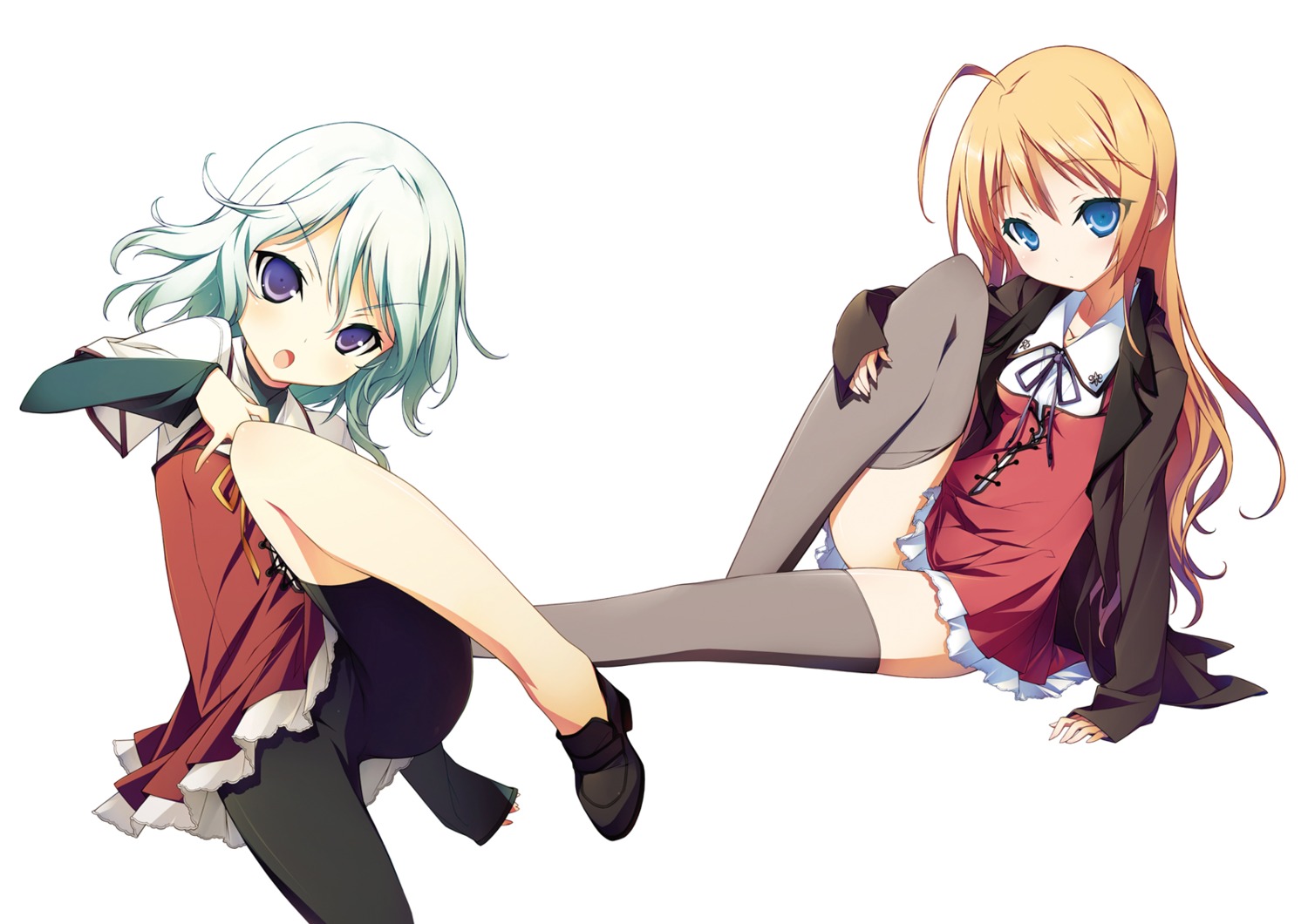 bike_shorts, kikuchi_seiji, konoe_subaru, mayo_chiki!, narumi_schrodinger, seifuku, skirt_lift, thighhighs