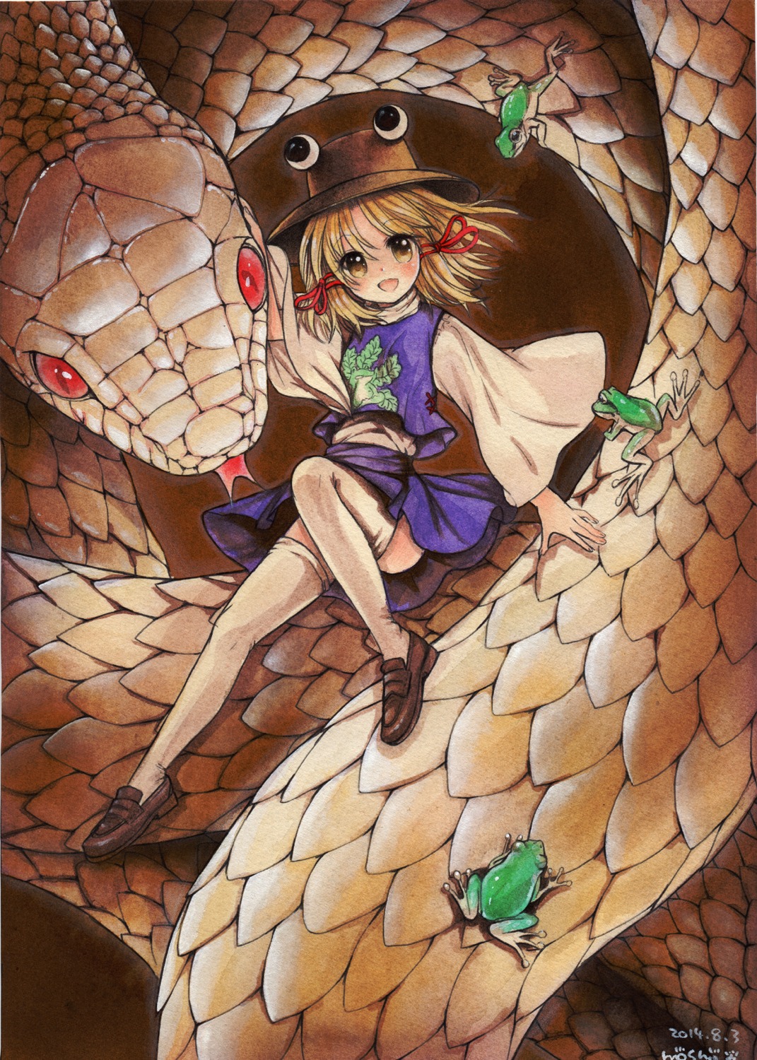 mishaguji, moriya_suwako, mosho, thighhighs, touhou