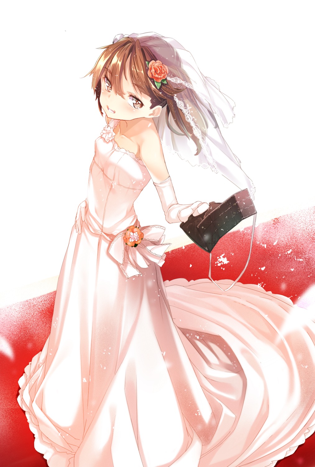 dress, furisuku, kantai_collection, ryuujou_(kancolle), wedding_dress