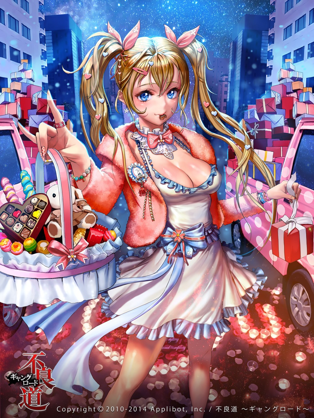 cleavage, dospi, dress, furyou_michi_~gang_road~