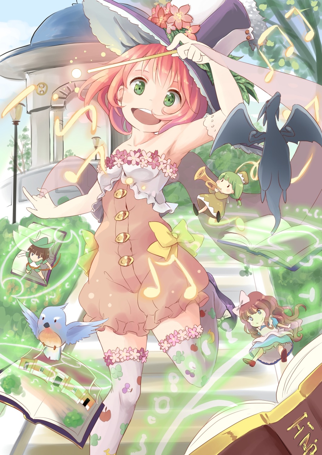 hpflower, thighhighs