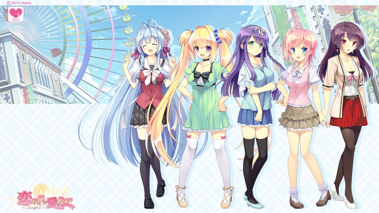 daikou_wakako, fujita_konomi, hearts, koba_kasumi, koi_saku_miyako_ni_ai_no_yakusoku_wo_~annaffiare~, natsume_eri, tsuji_kokoro, wallpaper