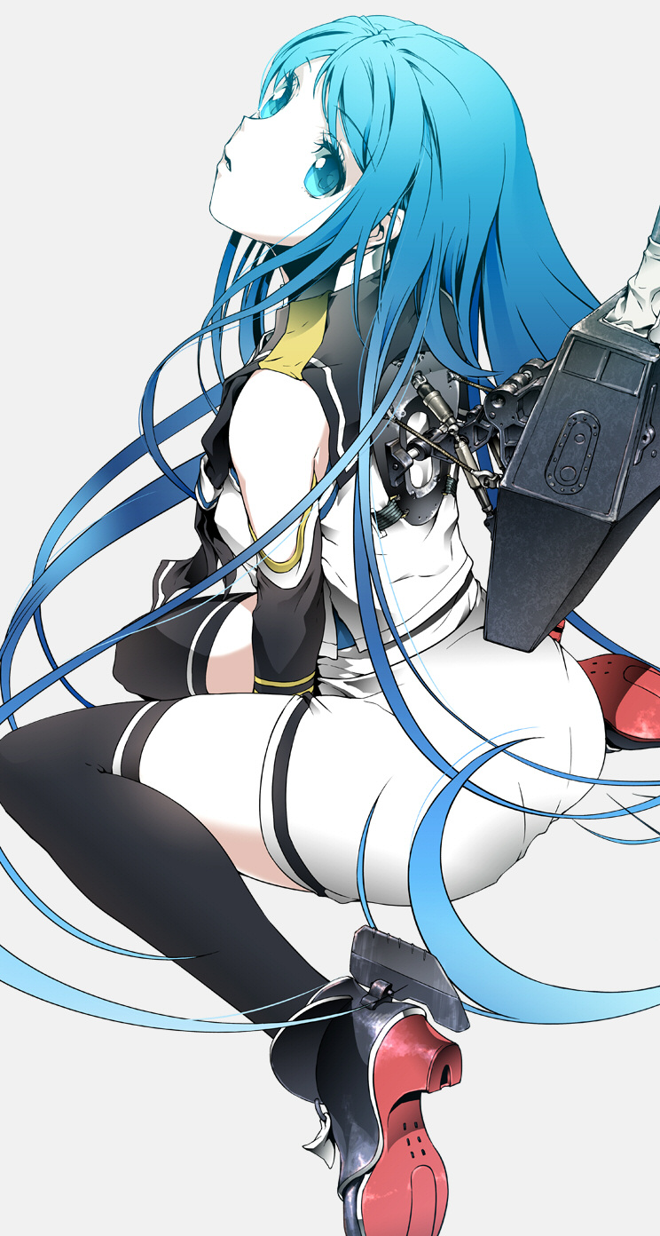 kantai_collection, nagimiso, nagimiso.sys, samidare_(kancolle), thighhighs