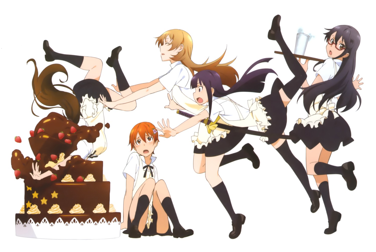 adachi_shingo, inami_mahiru, matsumoto_maya, taneshima_poplar, todoroki_yachiyo, working!!, yamada_aoi