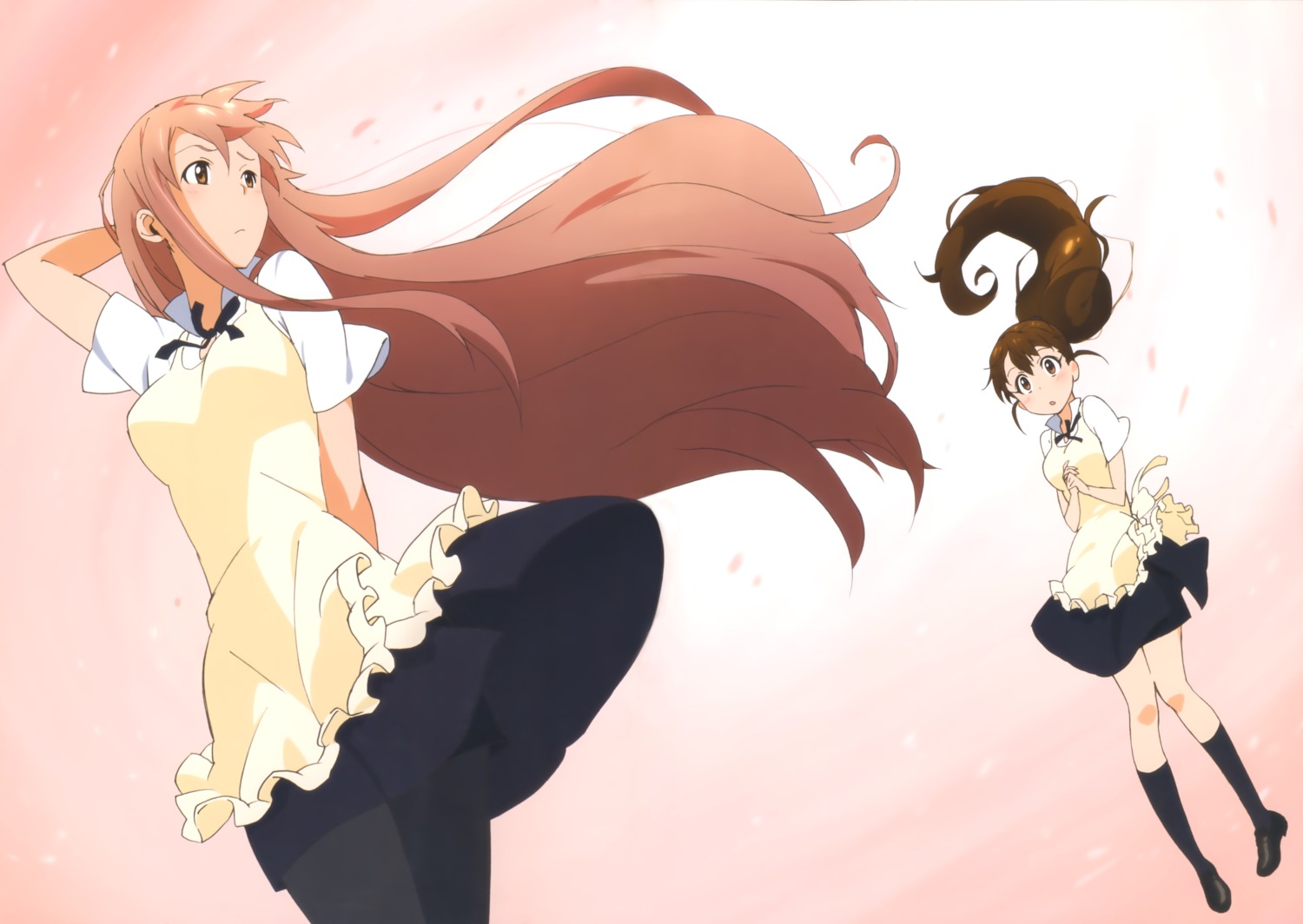 adachi_shingo, crossdress, takanashi_souta, taneshima_poplar, trap, waitress, working!!