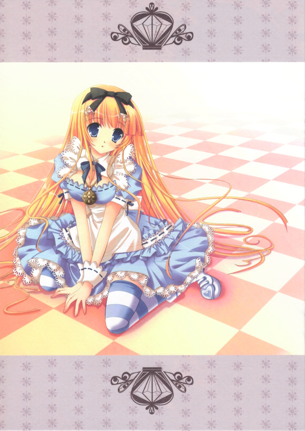 alice, alice_garden, alice_in_wonderland, cleavage, hinata_momo, lolita_fashion, thighhighs