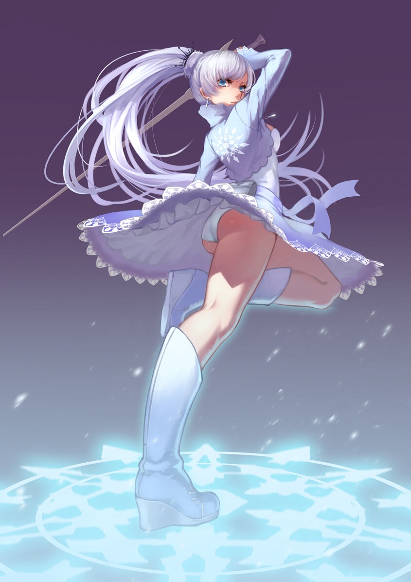 bojue_yu_yaojing, pantsu, rwby, sword, weiss_schnee
