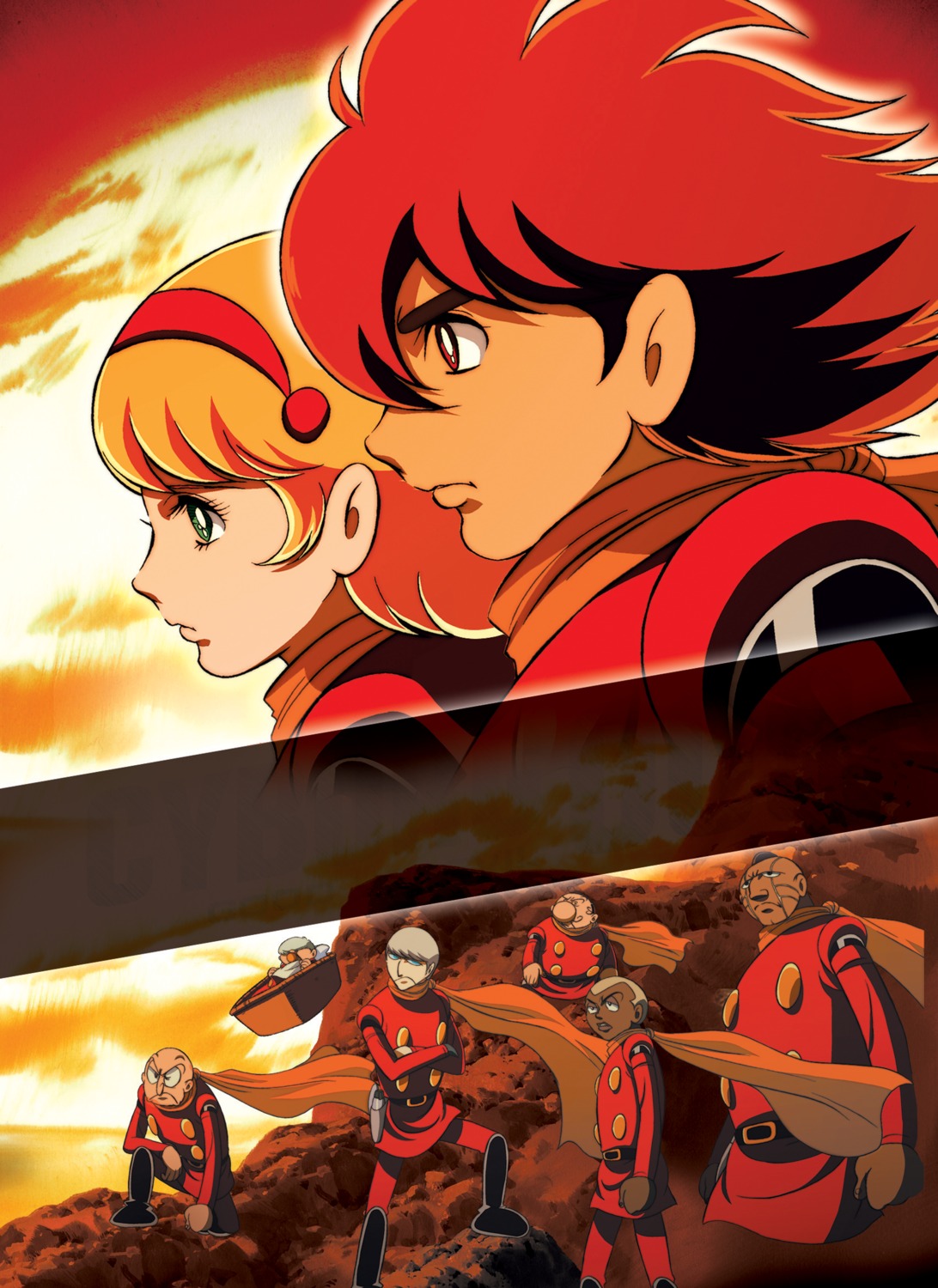 albert_heinrich_(cyborg_004), chang_changku_(cyborg_006), cyborg_009, francoise_arnoul_(cyborg_003), geronimo_jr._(cyborg_005), great_britain_(cyborg_007), ivan_whisky_(cyborg_001), konno_naoyuki, pyunma_(cyborg_008), shimamura_joe_(cyborg_009), uniform