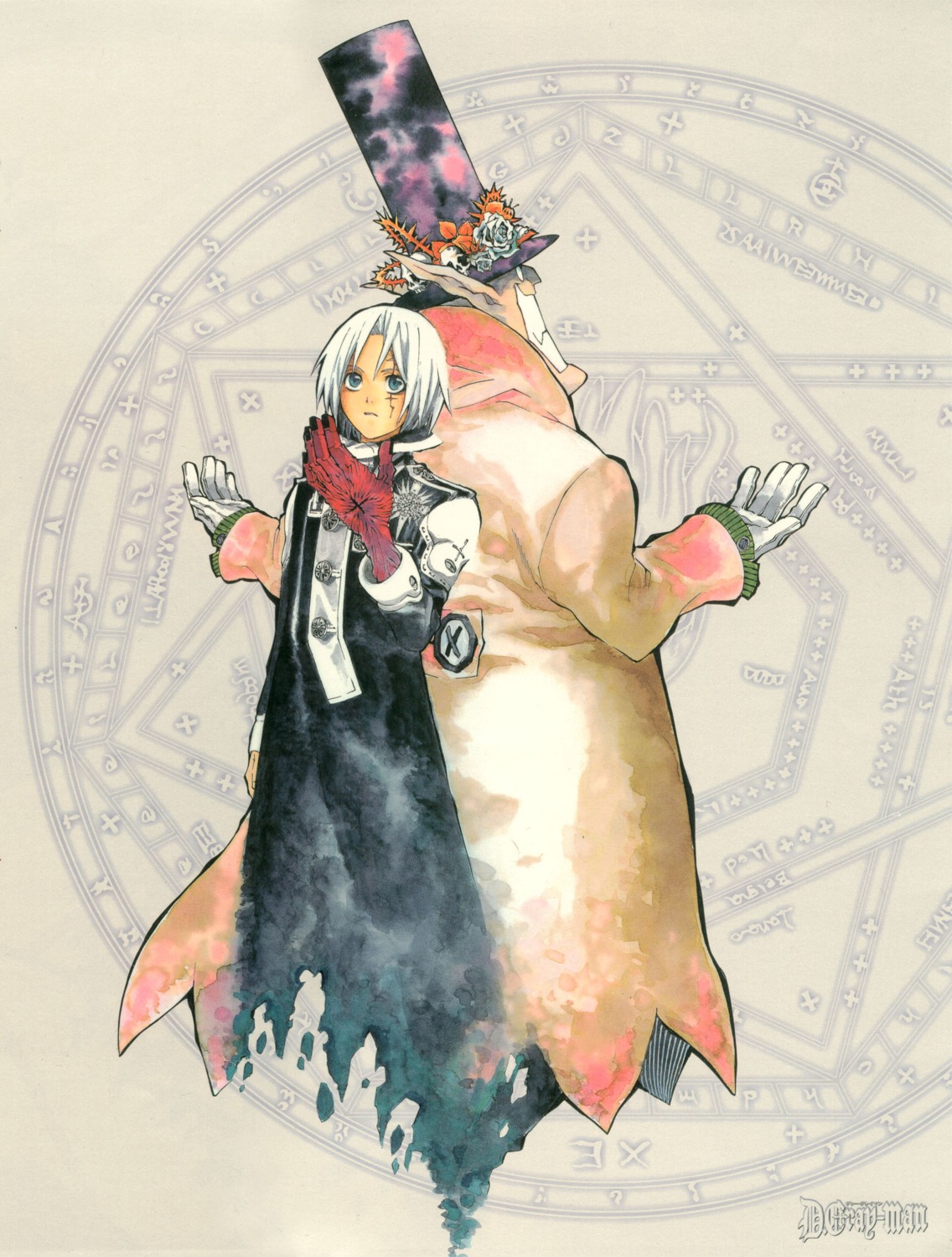 allen_walker, d.gray-man, hoshino_katsura, male, millenium_earl