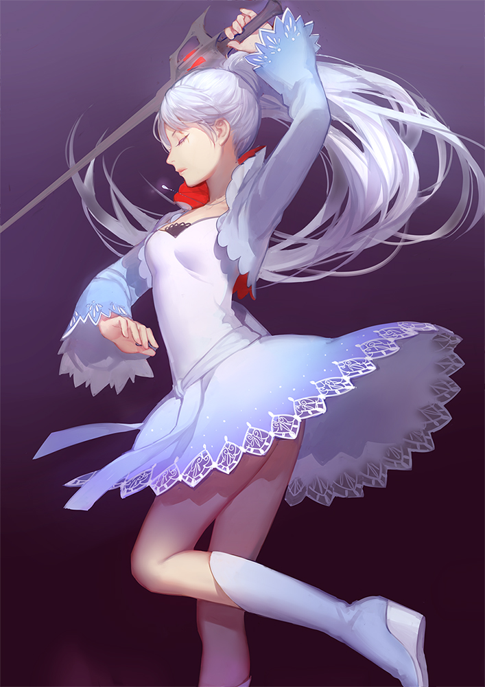 asukaziye, rwby, sword, weiss_schnee